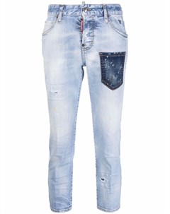 Укороченные брюки с контрастным карманом Dsquared2