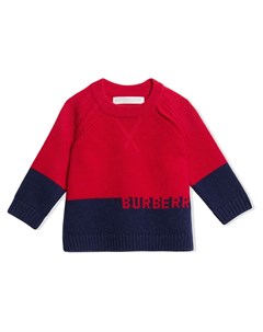 Кашемировый свитер с логотипом интарсия Burberry kids