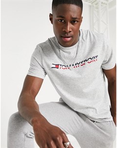 Футболка с логотипом на груди Sport Tommy hilfiger