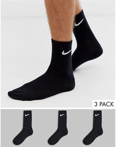 Набор из 3 пар черных носков Nike training