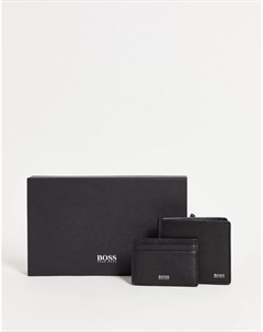 Подарочный набор бумажник и кредитница с логотипом Boss