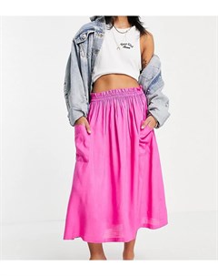 Розовая юбка миди с карманами ASOS DESIGN Petite Asos petite