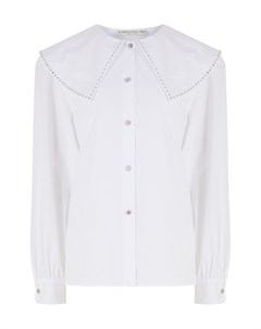 Белая блузка с отделкой Alessandra rich