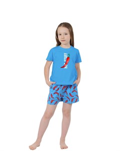 Дет пижама Перчик Голубой р 34 Оптима трикотаж