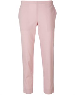 6397 однотонные укороченные брюки m розовый