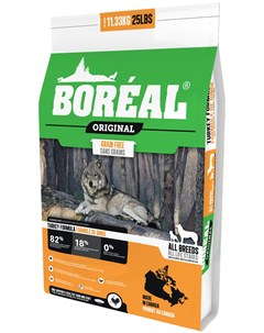 Original Dog беззерновой для собак и щенков всех пород с индейкой 11 33 кг Boreal