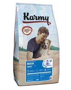 Сухой корм для собак с телятиной для крупных пород 15 кг Karmy