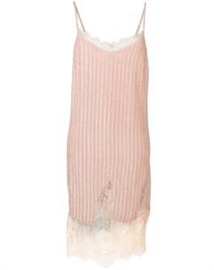 Semicouture платье с кружевным подолом 38 нейтральные цвета Semicouture