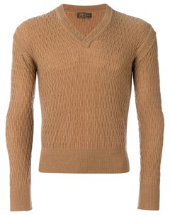 Yves saint laurent pre owned трикотажный свитер с v образным вырезом нейтральные цвета Yves saint laurent pre-owned