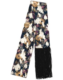 Dundas шарф с цветочным принтом с люрексом и бахромой Dundas