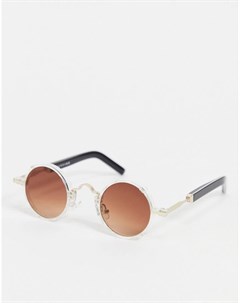 Круглые солнцезащитные очки в стиле унисекс с коричневыми линзами Euph 2 Spitfire