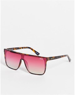 Женские солнцезащитные очки в розовой оправе с плоским верхом Quay Nightfall Quay australia