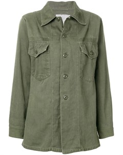 As65 свободная куртка рубашка с отделкой xxs зеленый As65