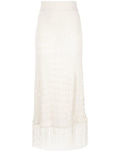 Altuzarra трикотажная юбка с бахромой нейтральные цвета Altuzarra
