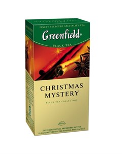 Чай черный Christmas Mystery с пряностями 25 пакетов Greenfield