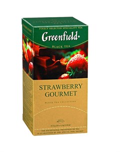 Чай черный Strawberry Gourmet 25 пакетиков Greenfield