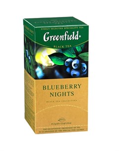 Чай черный Blueberry Nights 25 пакетиков Greenfield