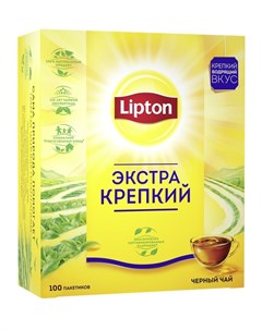 Чай черный Экстра крепкий 100 пакетиков Lipton