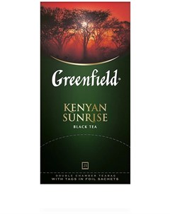 Чай черный Kenyan Sunrise 25 пакетиков Greenfield