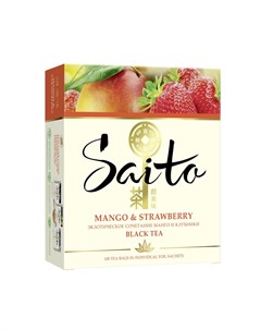 Чай черный Mango Strawberry 100 пакетиков Saito