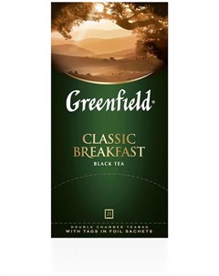 Чай черный Classic Breakfast 25 пакетиков Greenfield