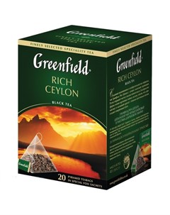 Чай Rich Ceylon цейлонский 20 пирамидок Greenfield