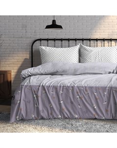 Комплект постельного белья Унисон Bonjour Paris с наволочкой 70х70см 2 спальный Отк