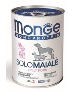Консервы Dog Monoprotein Solo Паштет из свинины для собак 150гр Monge