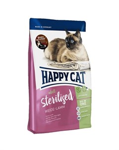 Сухой корм для кошек Supreme Sterilised Weide Lamm Пастбищный ягненок 1 4 кг Happy cat