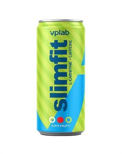 Напиток энергетический с Л карнитином SlimFit L carnitine Caffeine Tutti Frutti 330 мл Vplab