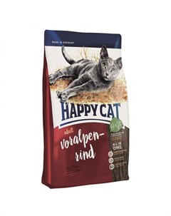 Сухой корм для кошек Альпийская говядина 300 г Happy cat