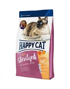Сухой корм для кошек Supreme Sterilised Atlantik Lachs Лосось 1 4 кг Happy cat