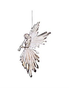 Декоративная подвеска Ангел 17x10 см цвет серебро с глиттером арт 865 445 Lefard
