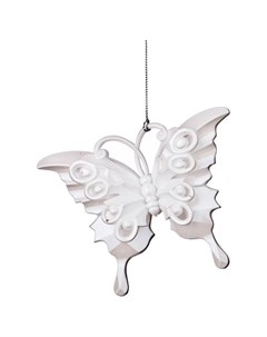 Декоративная подвеска Бабочка 12x9 см цвет белый арт 865 444 Lefard