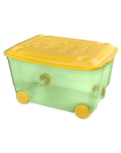 Ящик для игрушек на колесах 580х390х335 мм цвет зеленый ТМ Пластишка