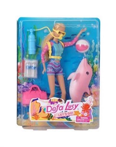 Набор игровой Lucy Пляжный отдых кукла 29 см аксессуары арт 8472 pink Defa