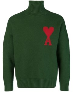 Ami alexandre mattiussi свитер с логотипом вязки интарсия ami de coeur Ami alexandre mattiussi
