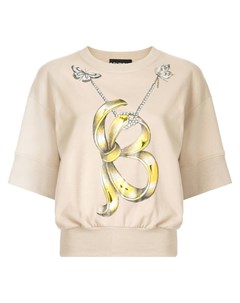 Boutique moschino рубашка с принтом нейтральные цвета Boutique moschino