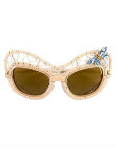 Dolce gabbana eyewear декорированные солнцезащитные очки нейтральные цвета Dolce & gabbana eyewear
