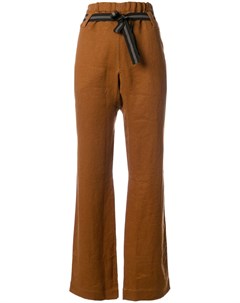 Caramel брюки с полосатым поясом Caramel