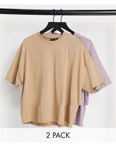 Комплект из 2 футболок в стиле oversize Asos design