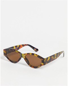 Солнцезащитные очки в коричневой черепаховой оправе Asos design