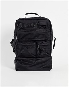 Черный нейлоновый рюкзак на 30 литров со множеством карманов и отделением для ноутбука Asos design