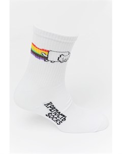 Носки Nyan cat Белый 40 45 Крепость socks