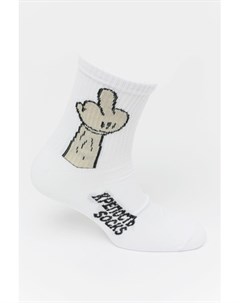 Носки Фак Белый 40 45 Крепость socks