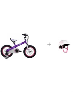 Шлем для девочки Цветы и Велосипед двухколесный Royal Baby Honey Steel 18 Maxiscoo