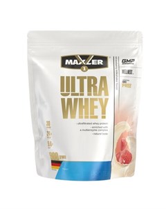 Протеин Ultra Whey клубничный молочный коктейль 900 г Maxler