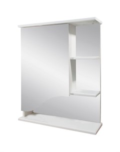 Шкаф зеркальный навесной универсальный ЛИЗА 74х62 см белый Без бренда