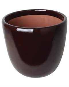 Кашпо d22 см керамическое коричневое Без бренда