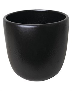 Кашпо d27 см керамическое матовое черное Без бренда